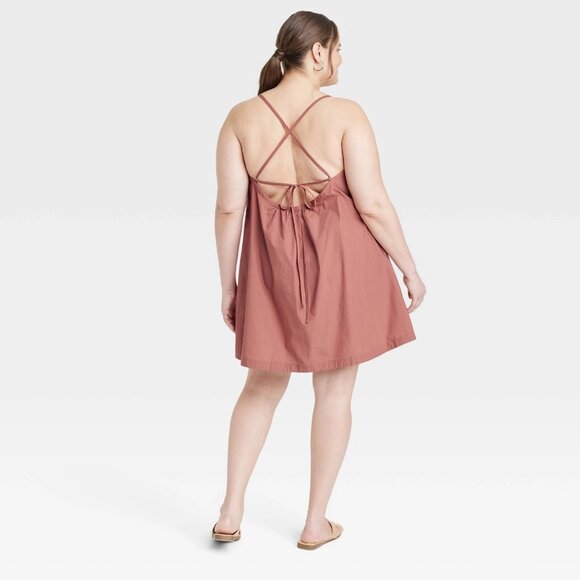 XXL - Womens Sleeveless Shift Mini Dress - A New Day - Brown - Picture 6 of 6